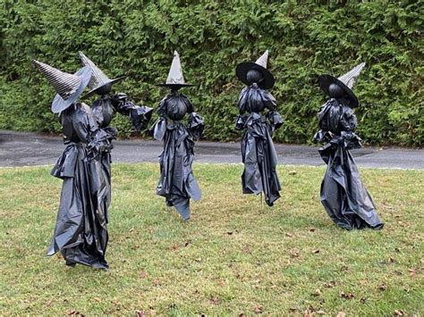 Making a statement: oversized floating witch embellishments for your Halloween display